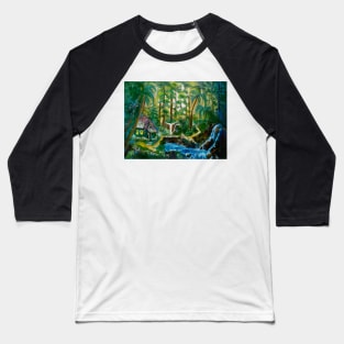 Retreat-Cabin in the Woods Baseball T-Shirt